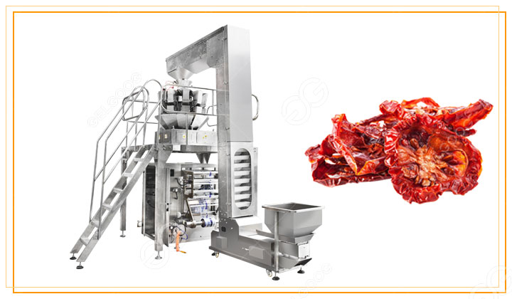 máquina envasadora de chips de tomate seco