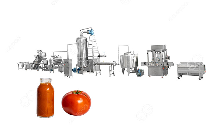 línea de producción de ketchup de tomate
