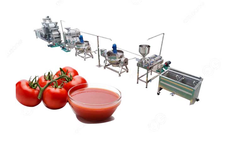 línea de producción de salsa de tomate