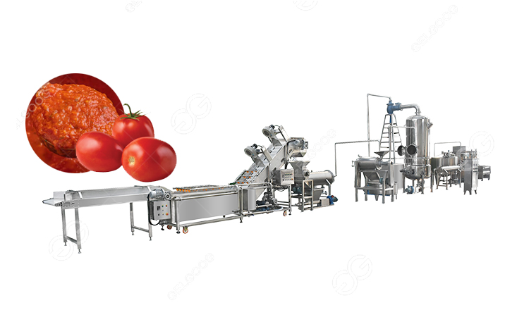 Línea de fabricación de salsa de tomate en California