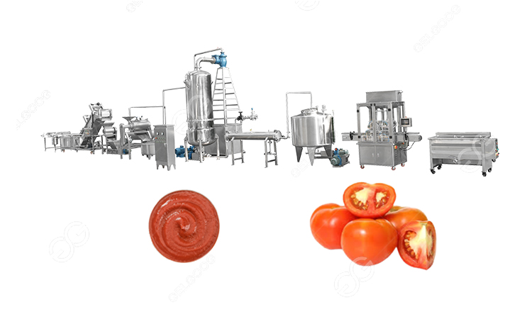 línea de producción de puré de tomate